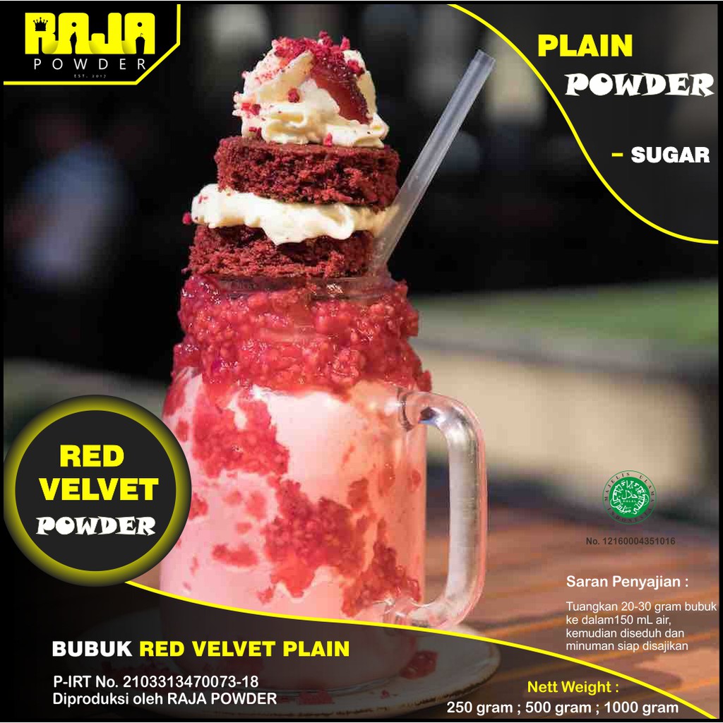 Jual Bubuk Red Velvet Bubuk Minuman Red Velvet Powder Gram Shopee