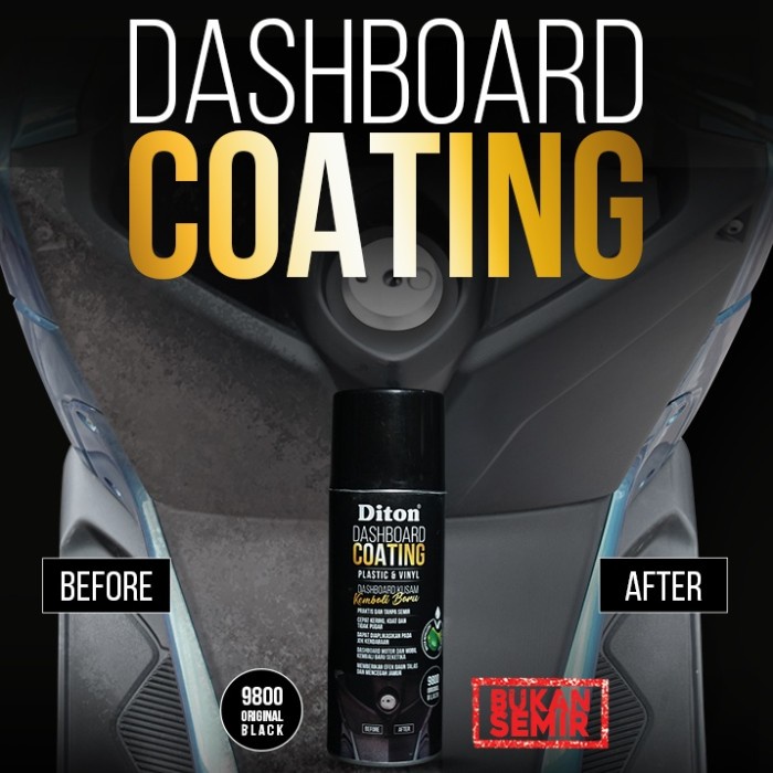 Jual Cat Semprot Diton Premium Dashboard Coating Original Black