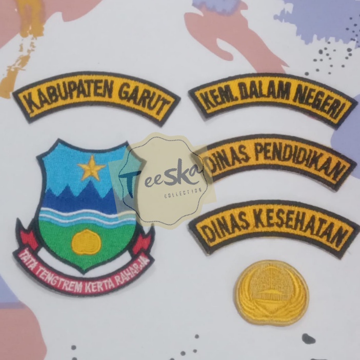 Jual Set Bet Badge Logo Dan Lokasi Bordir Seragam Pdh Khaki Pns Pria