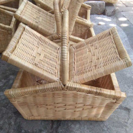 Jual Keranjang Piknik Persegi Anyaman Rotan Asli Shopee Indonesia