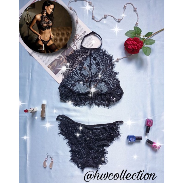 Jual HW Collection Lingerie Set Cami Sexy Brokat HWKAM006 Shopee
