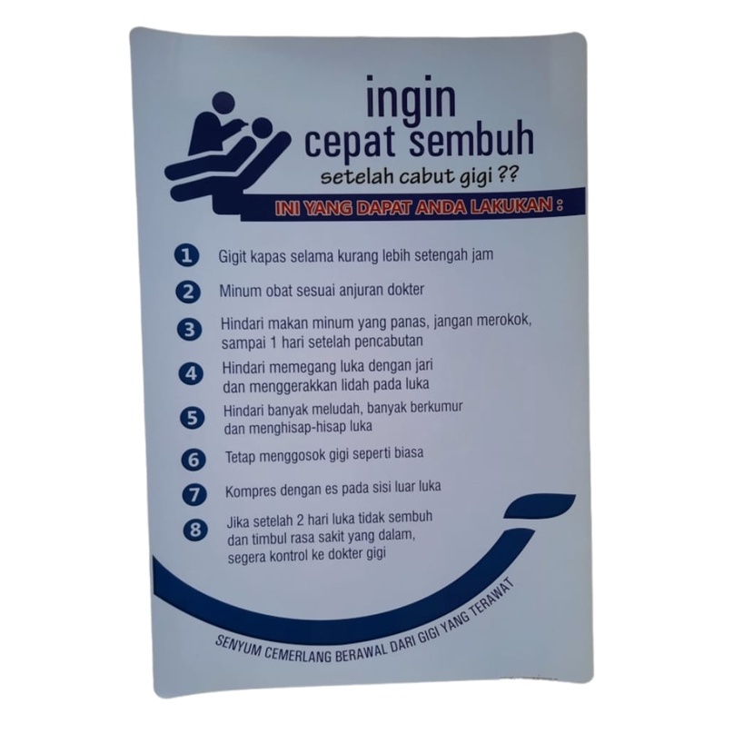 Jual Poster Cara Cepat Sembuh Setelah Cabut Gigi Kode Shopee Indonesia