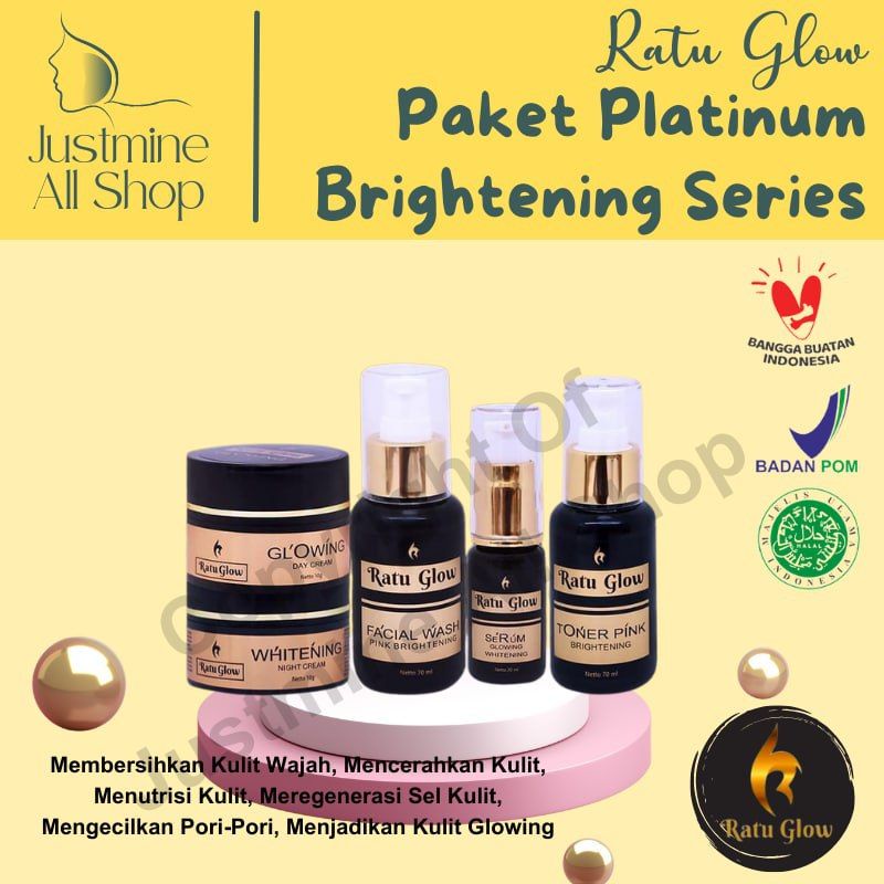 Jual Paket Platinum Brightening Series Ratu Glow Paket Perawatan Wajah