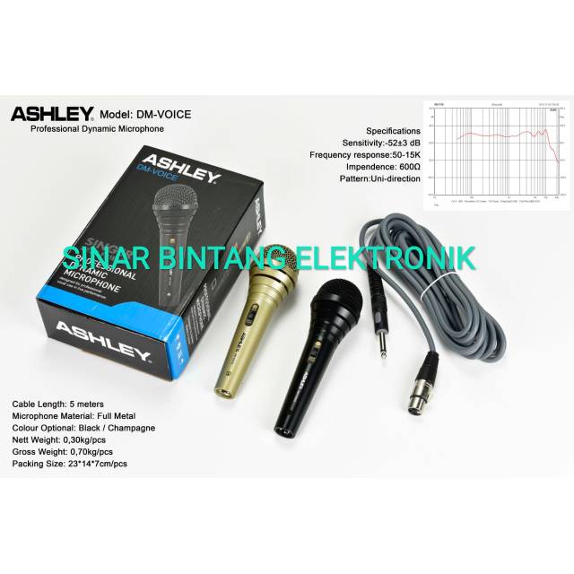 Jual Mic Kabel Ashley Dm Voice Full Besi Shopee Indonesia