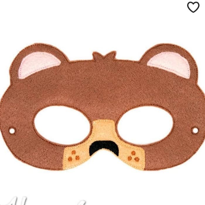 Jual New Topeng Hewan Beruang Bear Felt Mask Kostum Pesta Drama Teater