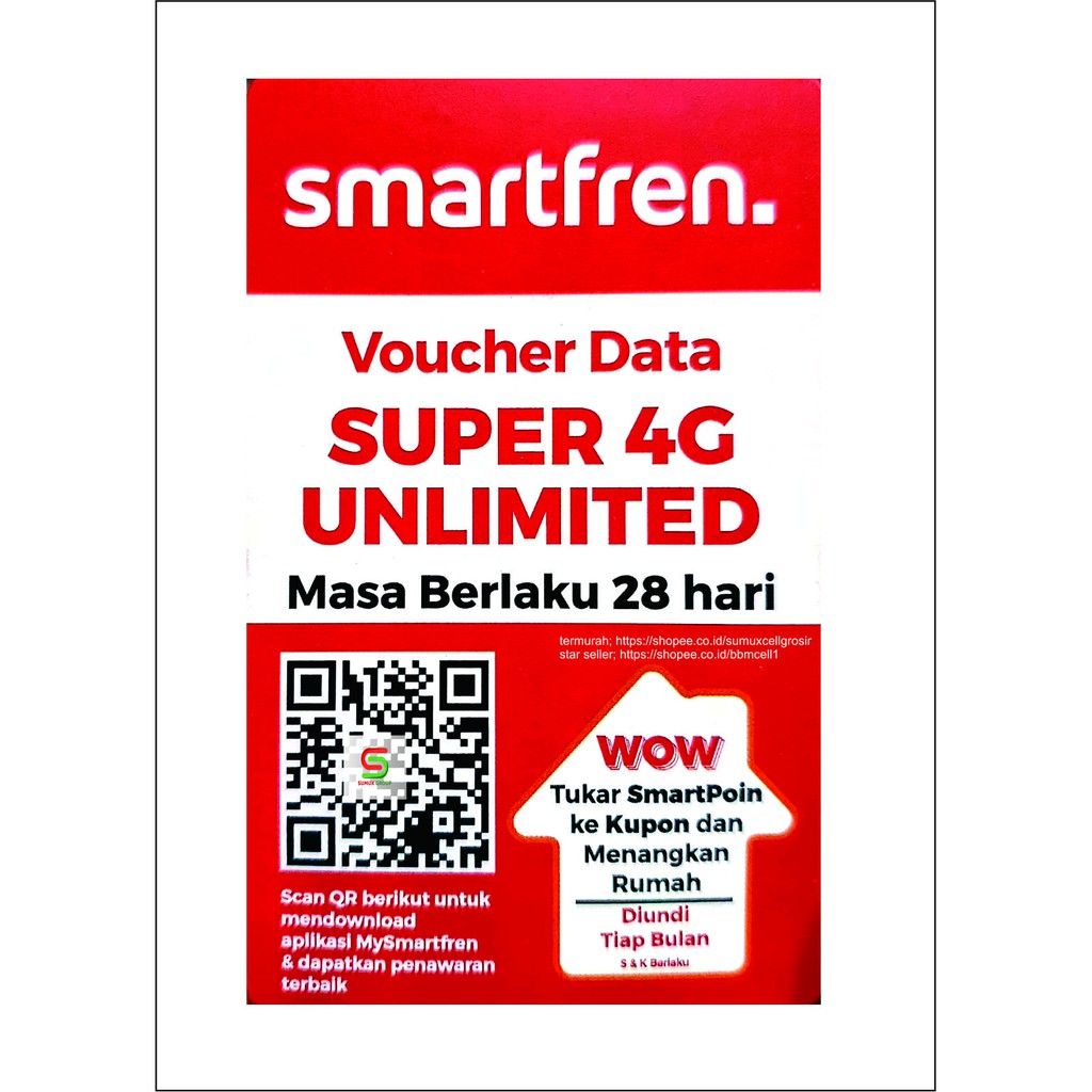 Jual VOUCHER SMARTFREN UNLIMITED FUP 1GB Shopee Indonesia