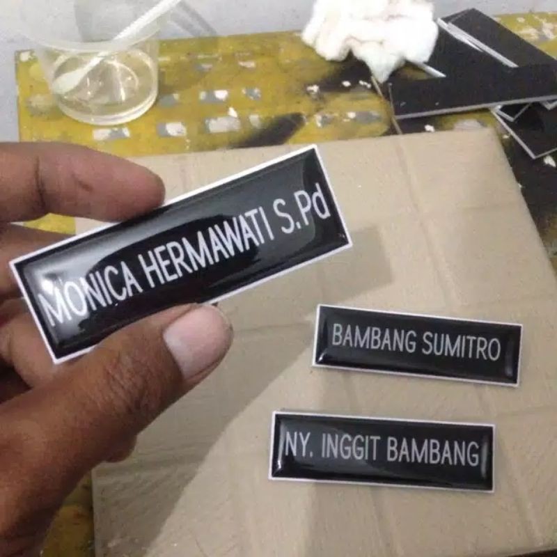 Jual Name Tag X Cm Papan Nama Nama Dada Polri Tni Pdu Pdh List