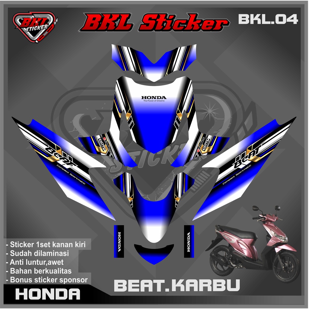 Jual Stiker Striping Decal Variasi Lis Beat Karbu Full Body Desain