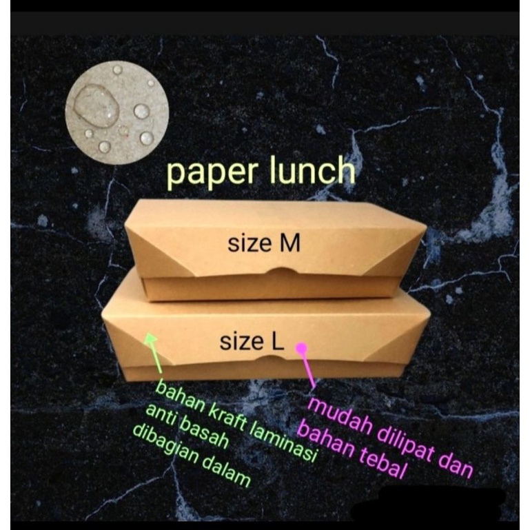 Jual Paper Lunch Box Kraft Ivory Box Nasi Kotak Makan Kertas Dus Nasi