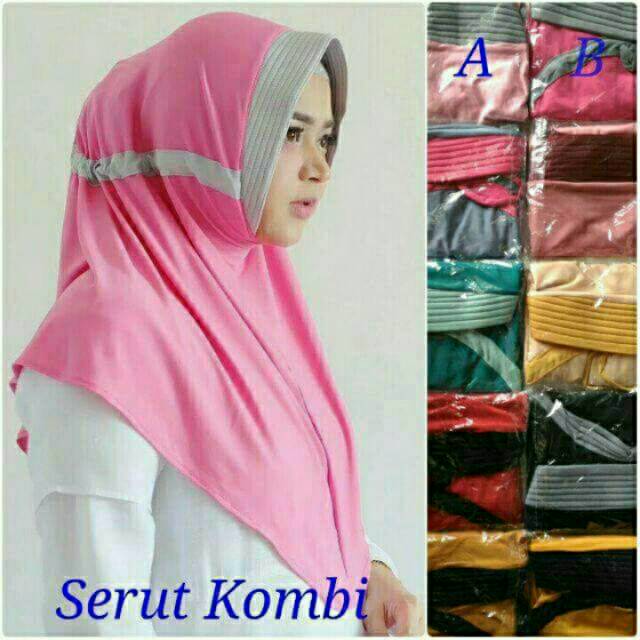 Jual Serut Kombinasi STANDART Annindya Hijab Anindya Two Tone Kerudung