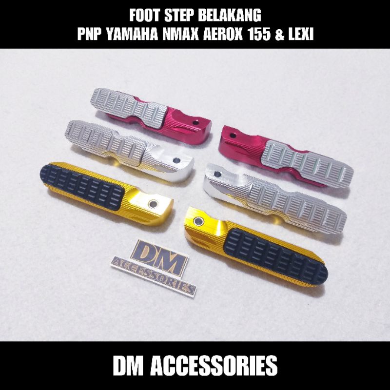 Jual FOOTSTEP PIJAKAN KAKI BELAKANG FULL CNC YAMAHA NMAX AEROX 155