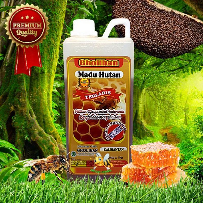 Jual Madu Hutan Kalimantan Gholiban 1 Kg Asli Original Shopee Indonesia