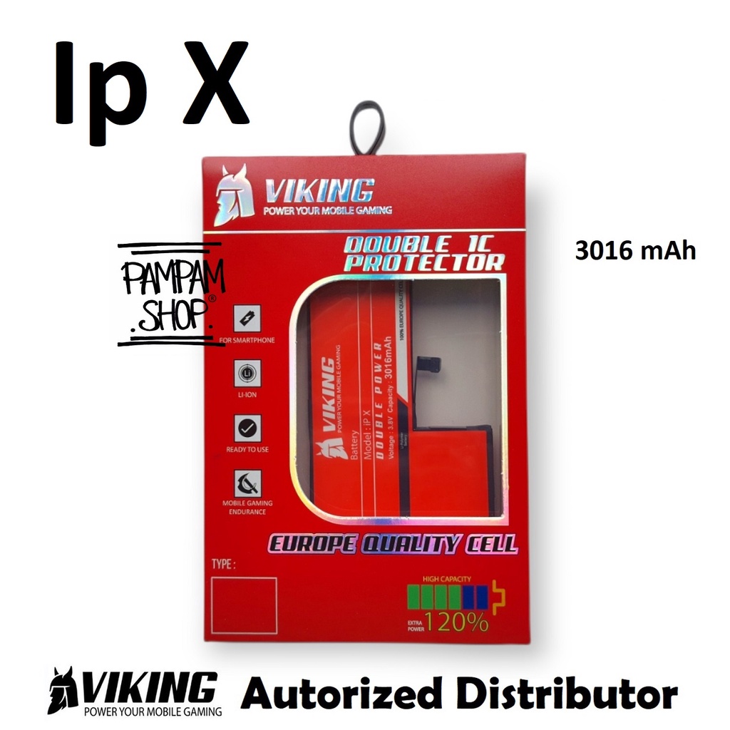 Jual Baterai Viking Double Power Original For Ip X Handphone Hp Ori