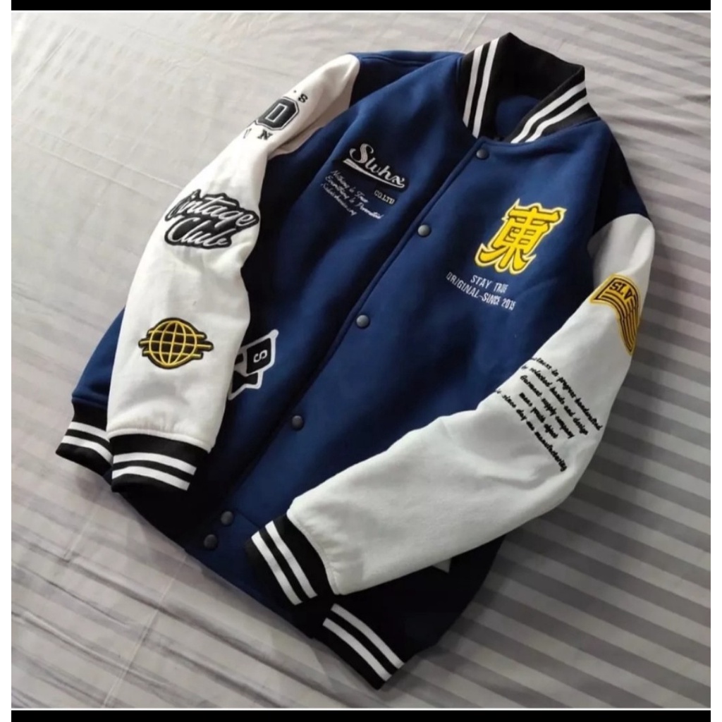 Jual Jaket Varsity Baseball Original Premium FULL BORDIR Jaket