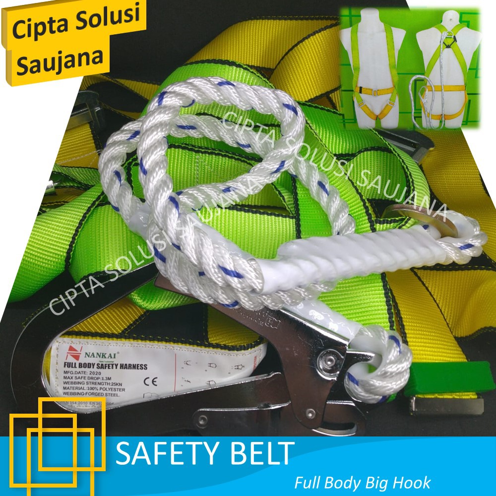 Jual Industrial Safety Belt Harness Sabuk Pengaman Full Body Hook Besar