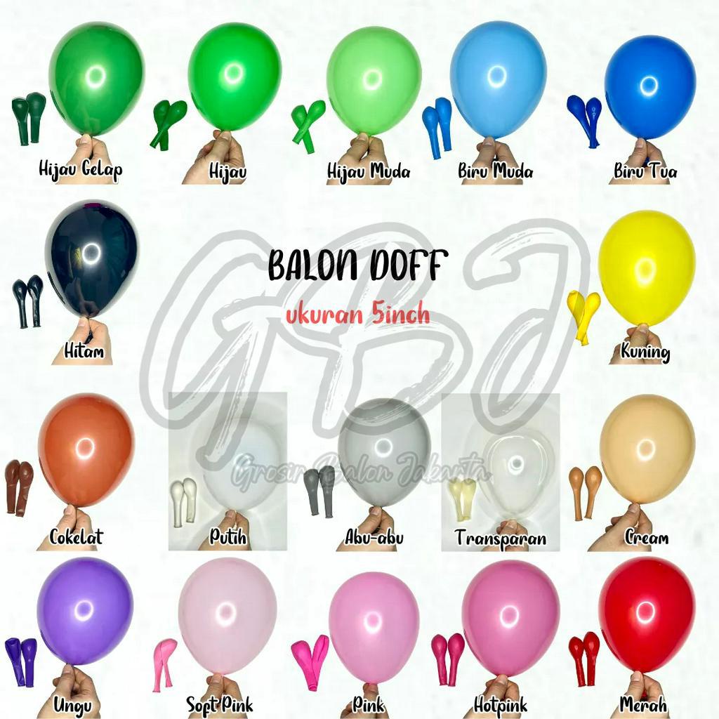 Jual Satuan Balon Doff Latex Inch Shopee Indonesia