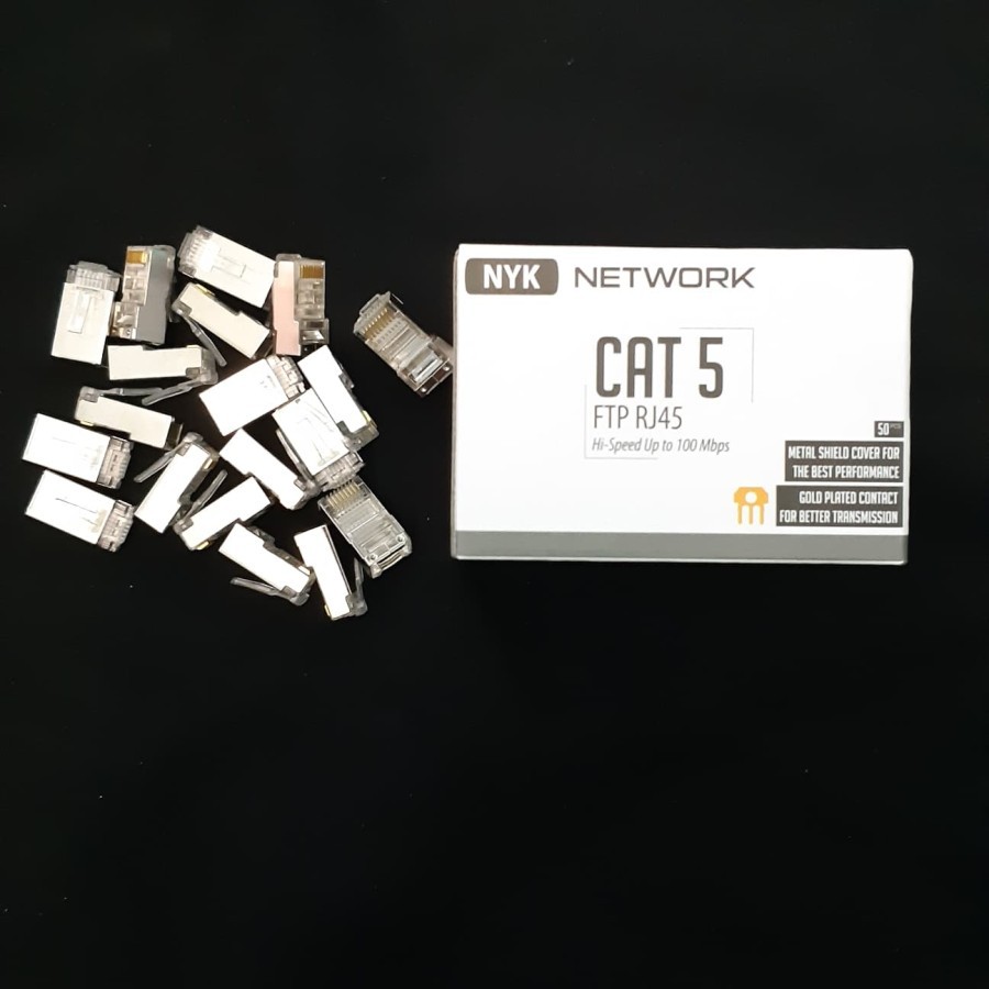 Jual Konektor Rj Besi Cat Gold Plated Isi Pcs Connector Rj Cat