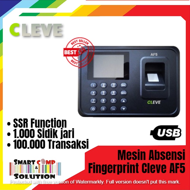 Jual Mesin Absensi Sidik Jari Cleve Af Af Fingerprint Ssr Excel