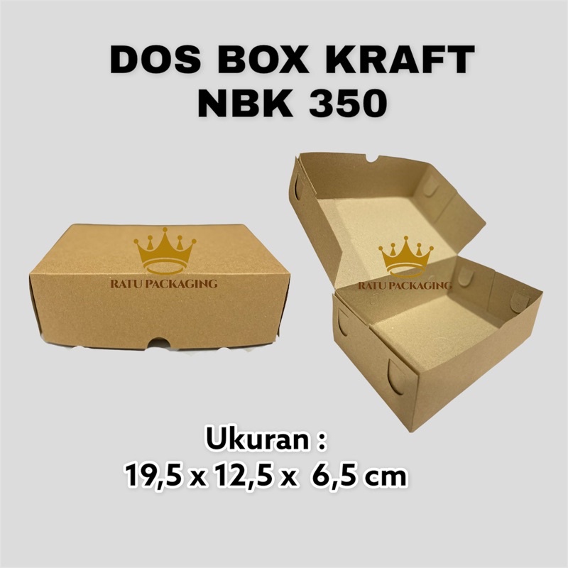 Jual RATU Dos KRAFT NBK Nasi Kue Kraft Kardus Box Dus Kotak Nasi