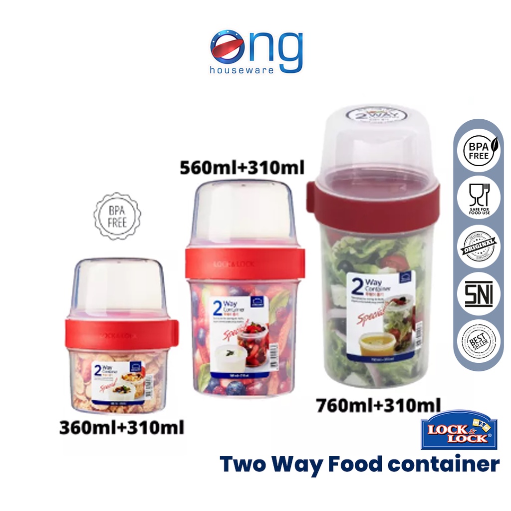 Jual Locknlock Two Way Container Wadah Tempat Bekal Makan Dua Sisi