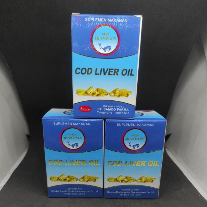 Jual MINYAK IKAN COD LIVER OIL 100 CAPS CAP IKAN PAUS Shopee