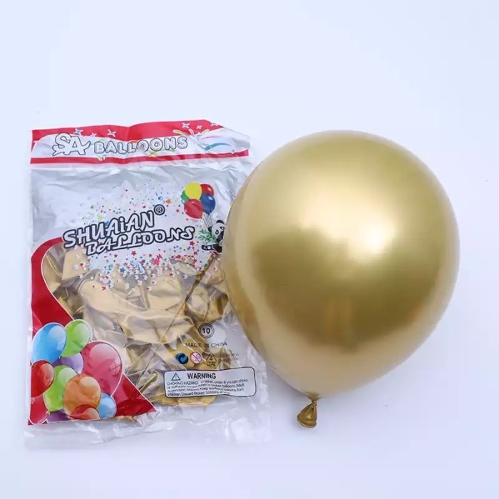 Jual Balon Latex Chrome Balon Metalik Chrome Inch Pepack Isi