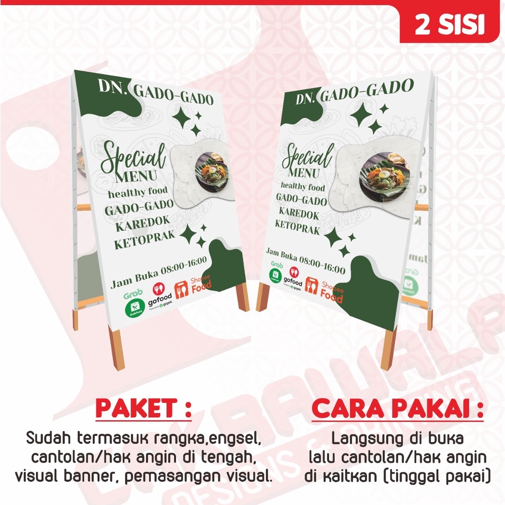 Jual Stand Banner Kayu Ukuran X Stand Banner Kayu Pinggir Jalan