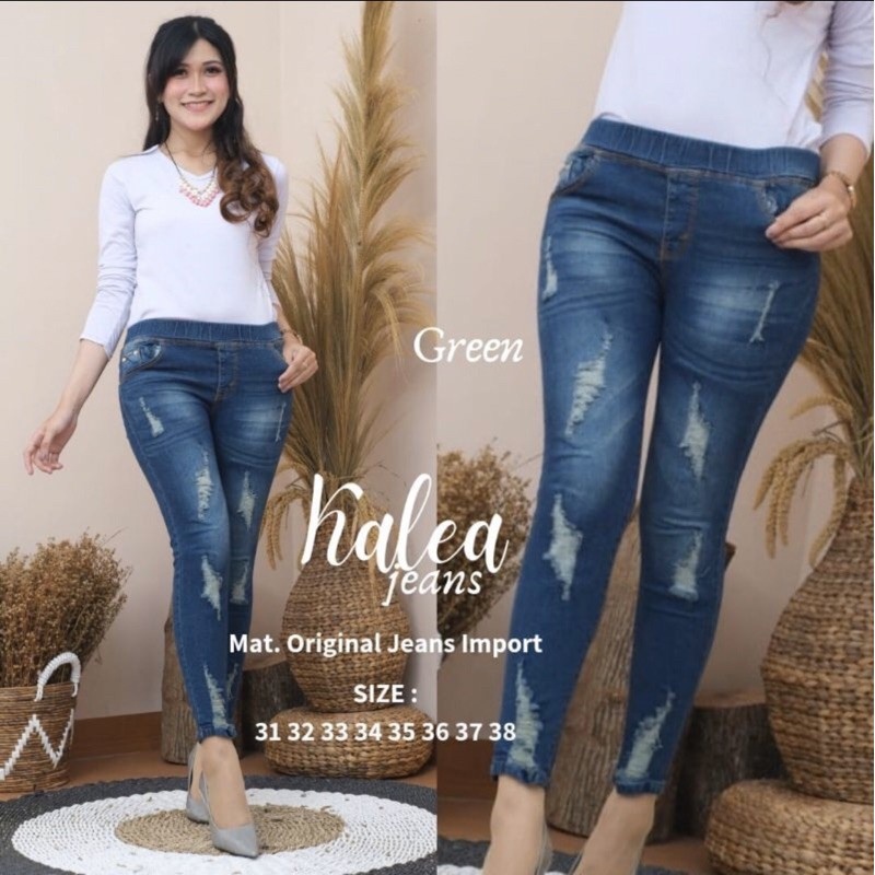 Jual Celana Panjang Wanita Kalea Lepis Jeans Jins Model Skinny Slimfit