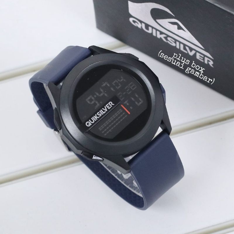 Jual Jam Tangan Pria Quiksilver Drone Strab Rubber Digital Water Resist