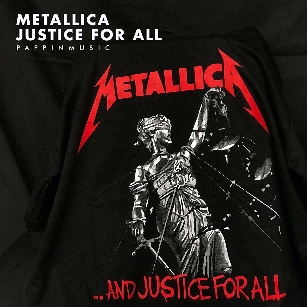 Jual Kaos Band Kaos Musik Metal Music Rock Metallica Justice Untuk Pria