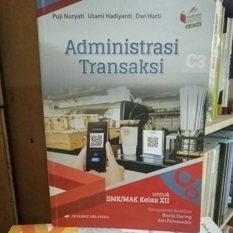 Jual Administrasi Transaksi C3 Untuk SMK Kelas 12 ERLANGGA Shopee