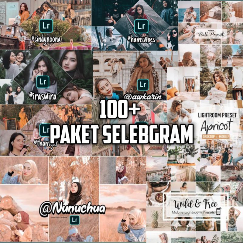 Jual 100 Paket Preset Selebgram Lightroom Premium Android Dan IOS