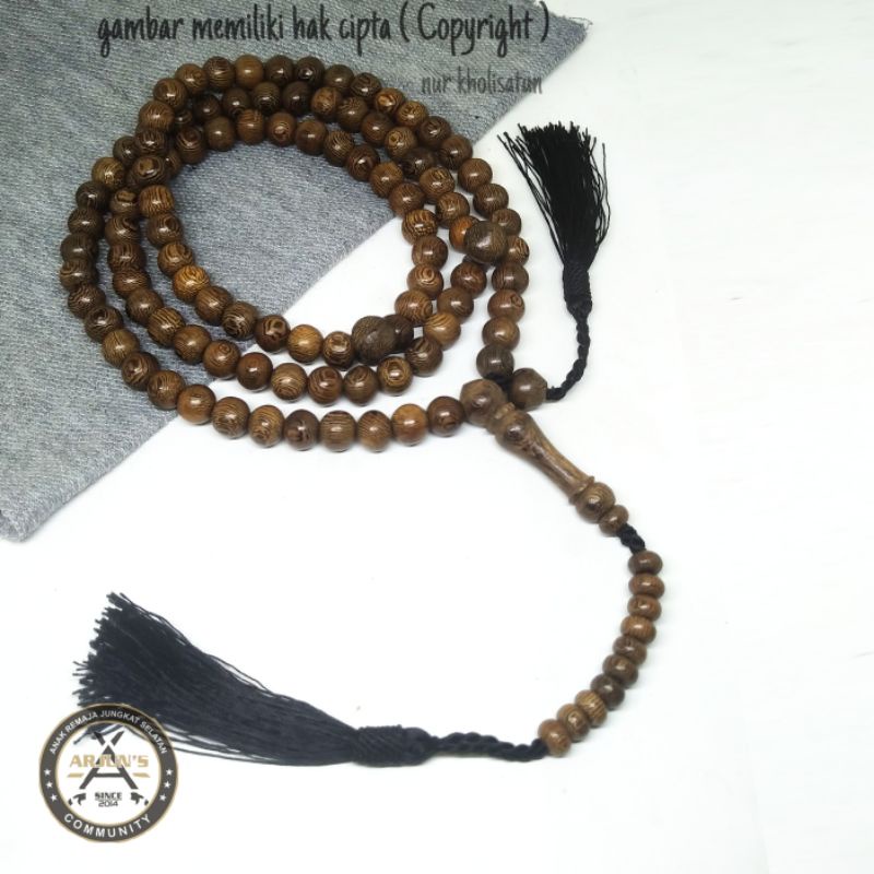 Jual Tasbih Kayu Kelor Mas Dan Kelor Profil 100butir 8mm Asli Kayu