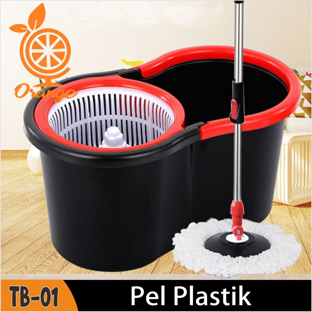 Jual Alat Pel Lantai Praktis Tanpa Peres Spin Mop Ember Pengering