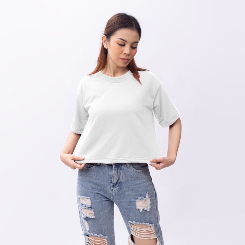 Jual KAOS CROP TEE KAOS POLOS CROPTOP OVERSIZE Shopee Indonesia