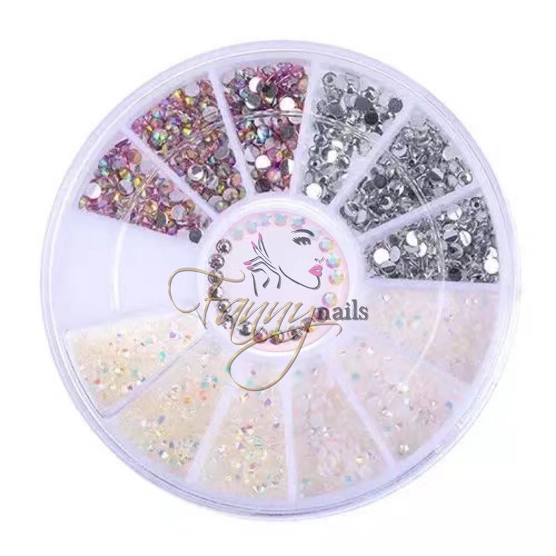 Jual Nail Wheel Acc Crystal Ab Rhinestone Nail Art Mix Color Mutiara