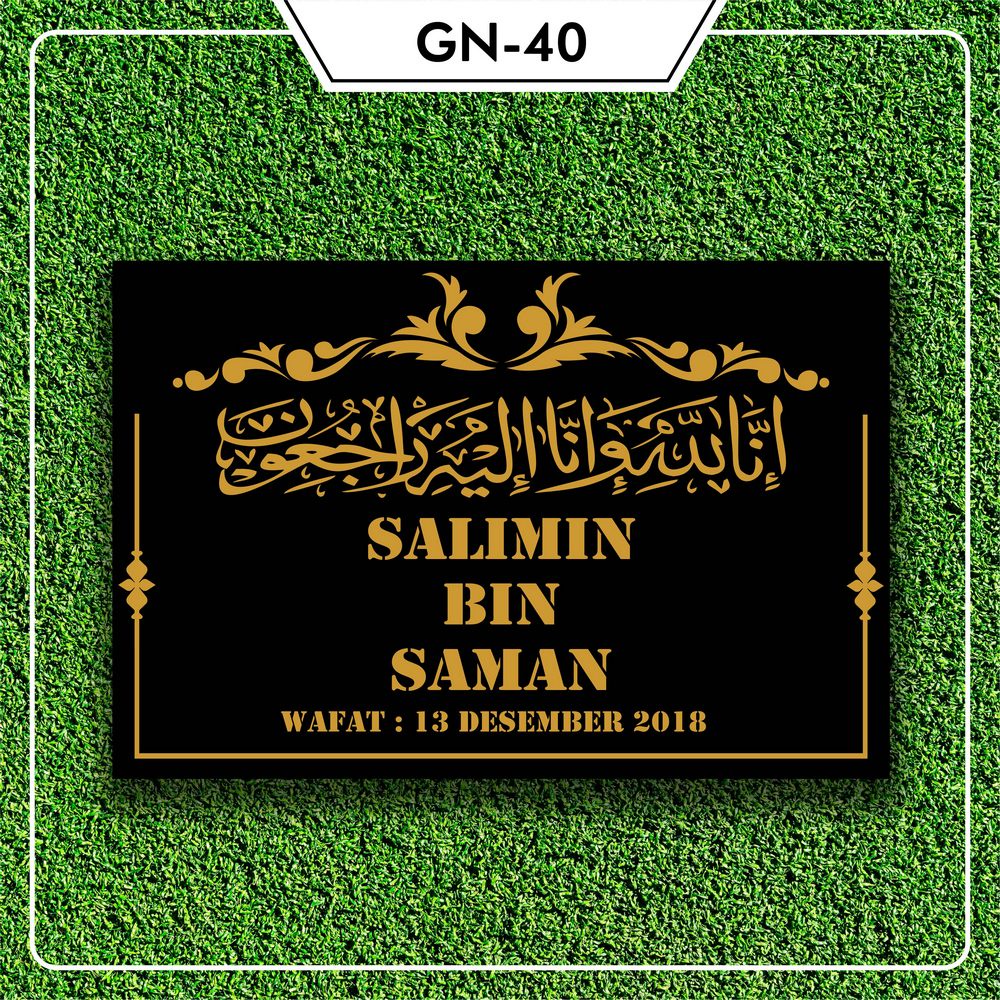 Jual Sehari Jadi Nisan Islam Custom Akrilik Makam Prasasti Tulisan