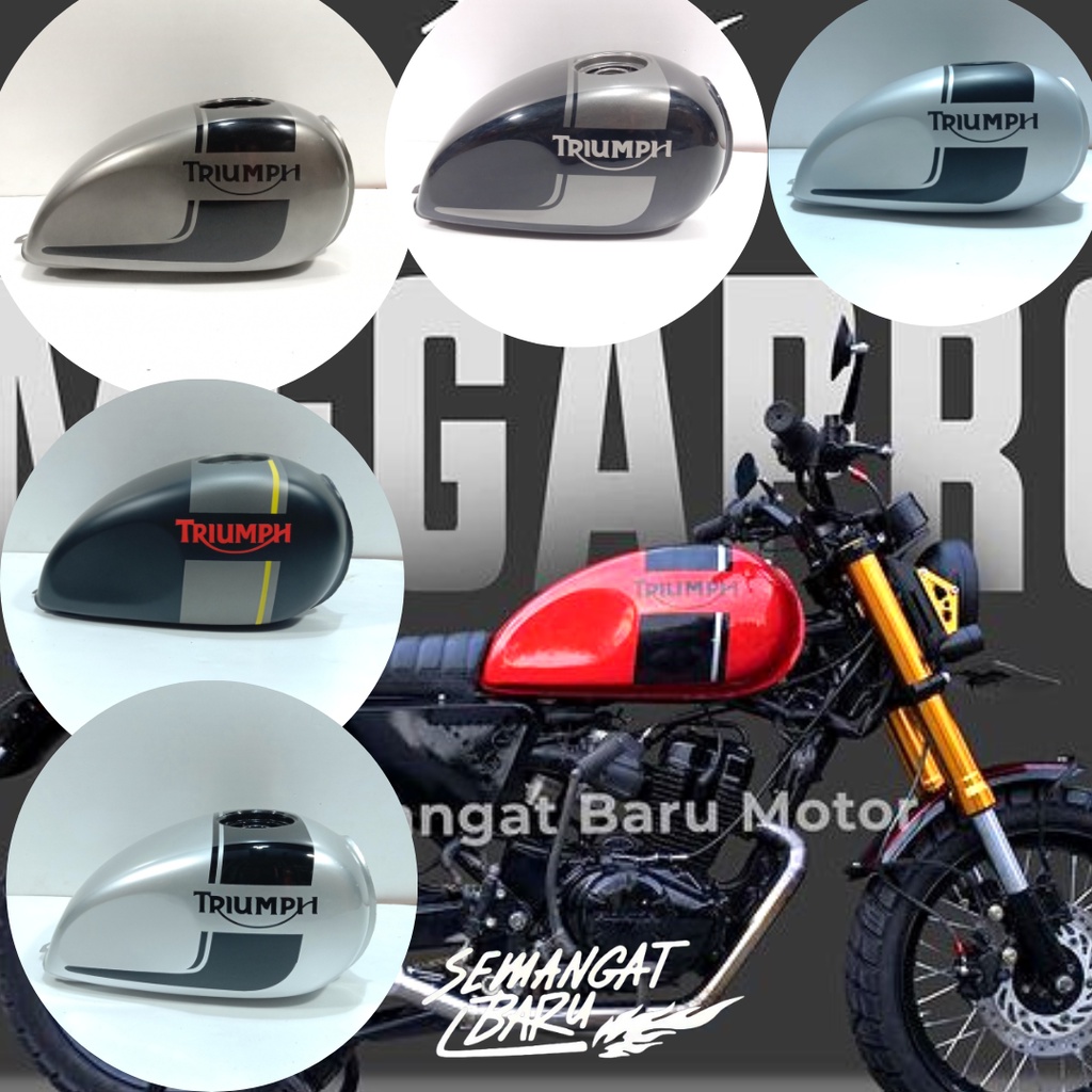 Jual TANGKI SCRAMBLER TRIUMPH TUTUP NINJA KUALITAS THE BEST VERZA