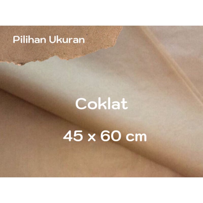 Jual Kertas Doorslag Coklat Brown Tissue Paper Wrapping Paper 50 Pcs