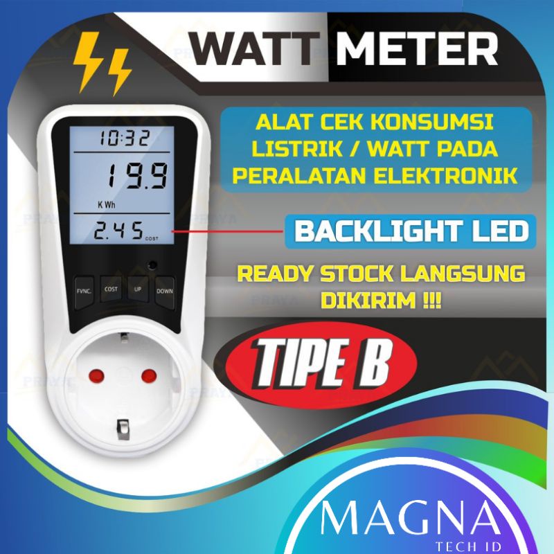 Jual Watt Meter Alat Tes Kwh Meter Digital Ukur Arus Listrik Daya Power