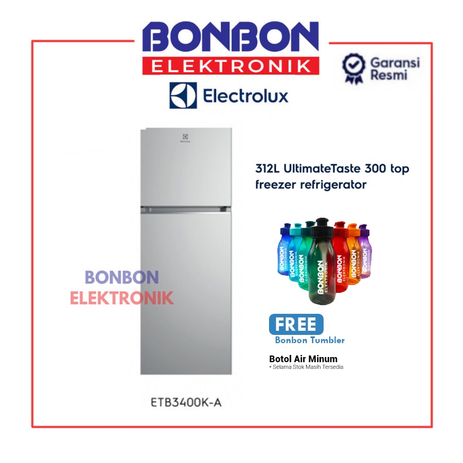 Jual Electrolux Kulkas 2 Pintu ETB3400K A ETB 3400K A ETB 3400 K A