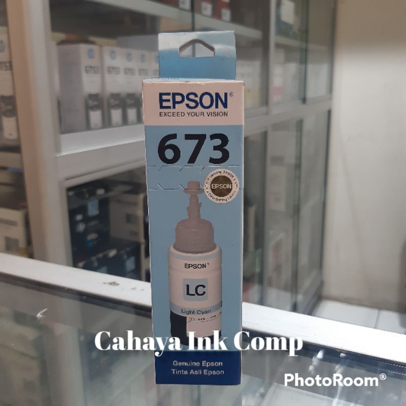 Jual Tinta Epson 673 Light Cyan Original T6735 Shopee Indonesia