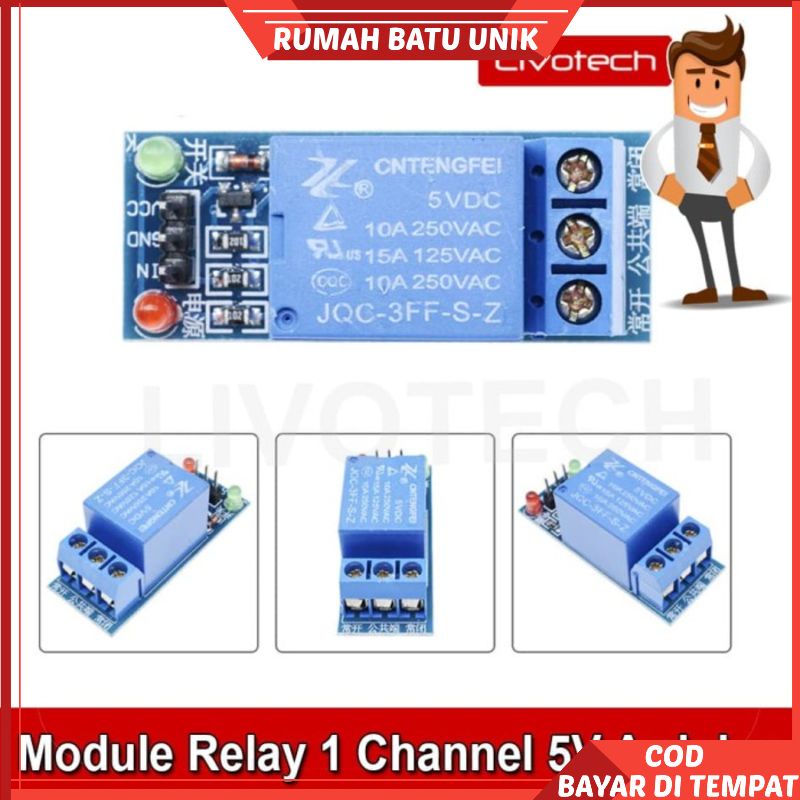 Jual MODULE RELAY 1 CHANNEL 5V ARDUINO MODUL OPTOCOUPLER RASBERRY PI