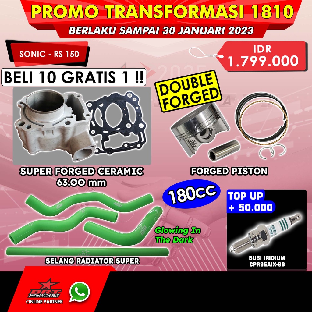 Jual BLOK SUPER FORGED CERAMIC 63 00 MM FORGED PISTON BORE UP 180 CC