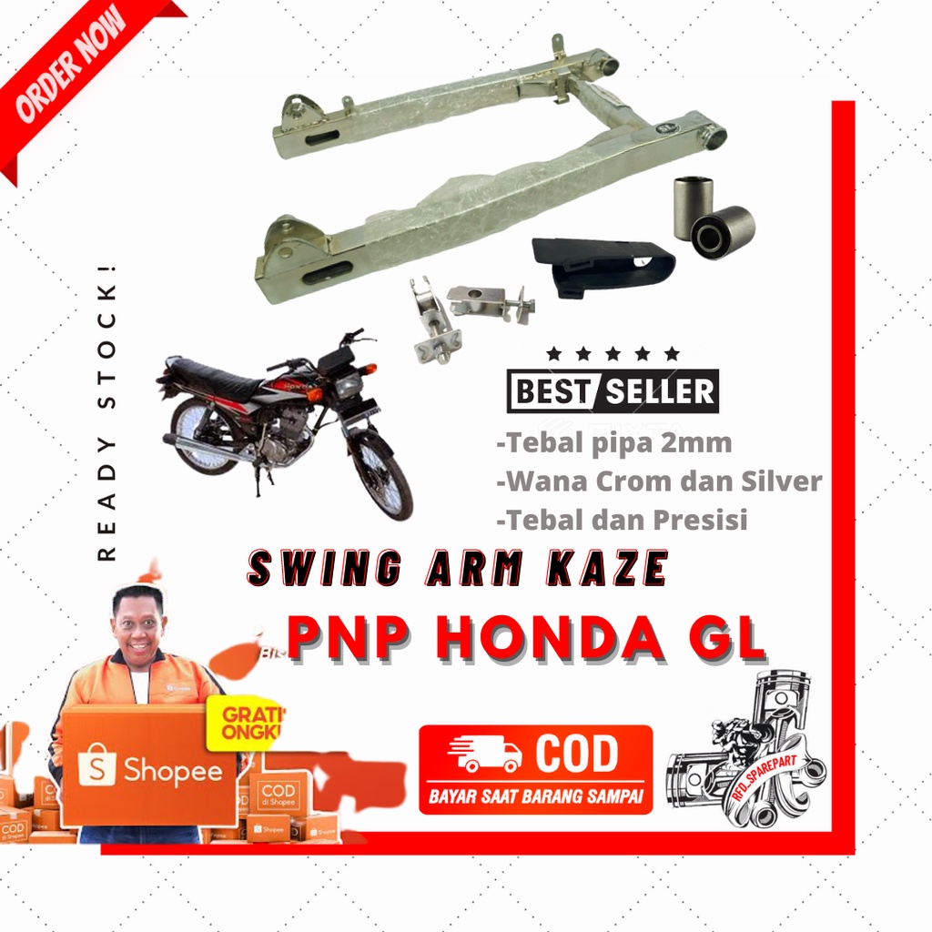 Jual Swing Arm Arem Kaze Pnp Honda GL Max GL Pro Tebal Crom Shopee