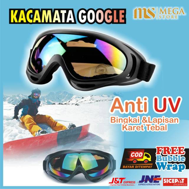 Jual Kacamata Goggle Ski Tactical Helm Sepeda Motor Kacamata Google