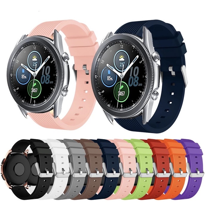 Jual STRAP TALI JAM MODEL GARIS LURUS FOR SAMSUNG GALAXY WATCH 3 41MM