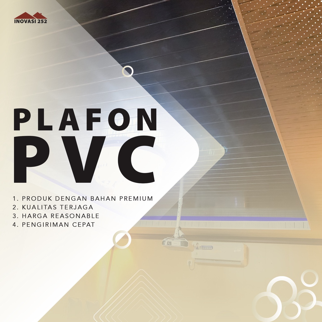 Jual Plafon PVC Motif Kayu Laminate Harga Permeter Shopee Indonesia