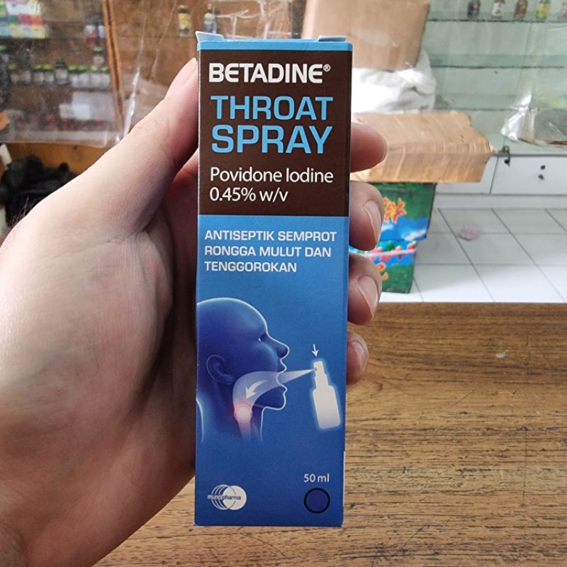 Jual Betadine Throat Spray 50ml Antiseptik Semprot Mulut Dan