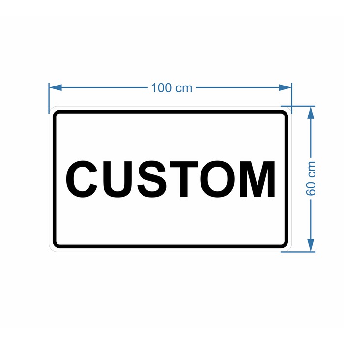 Jual CUSTOM SIGN Plang Papan Plat Aluminium Custom 100 X 60cm Shopee